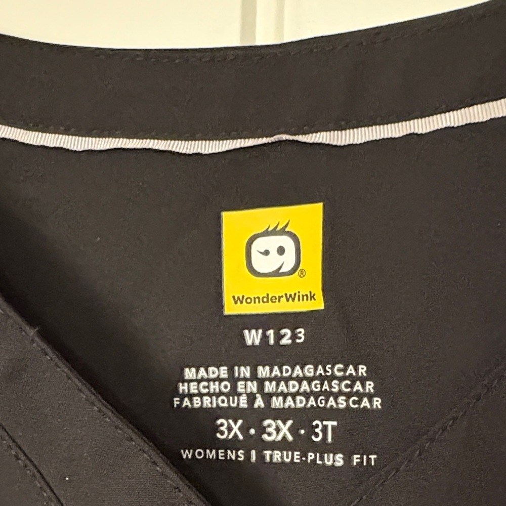 Women’s Black V-Neck Scrub Top - Picture 8 of 12